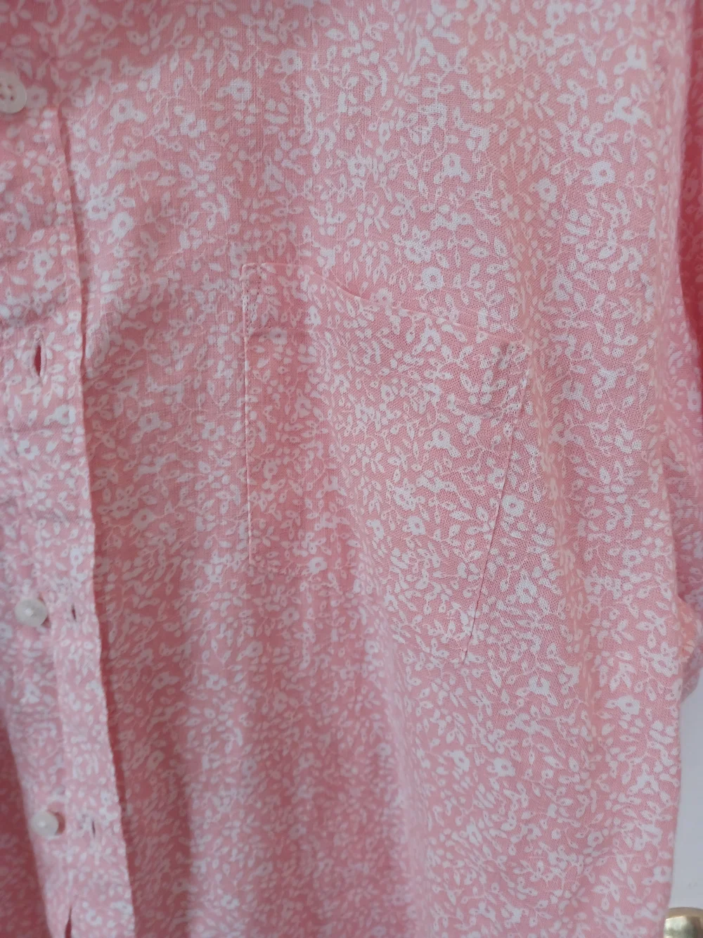 J.Crew Men's Linen/Cotton Button Down Shirt Pink White Micro Floral Size XXL